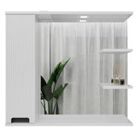 Oglindă baie Bayro Positano 1000x750 левый, белый мат