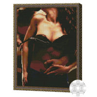 Tablou pe numere Art Gallery QB201808 Mozaic cu diamante patrate 40x50cm Seara inflacarata