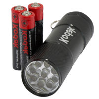 Lanternă Kodak 9-LED Flashlight+3xAAA EHD Batteries Black