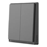 Întrerupător electric Aqara E1 - 2 клавиши (без нуля) круглый подрозетник - черный (QBKG39LM)