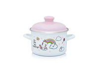 Cratita emailata Clasica "Unicorn" 16cm, 2l, capac din metal