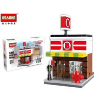 Конструктор Promstore 43898 Конструктор Hsanhe mini street Автозаправка 21x15x5cm 195де