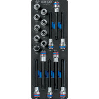 Набор головок, бит, насадок King Tony 9-4147PRV набор насадок HEX, TORX и SPLINE 1/2" 17 пр. (FOAM)