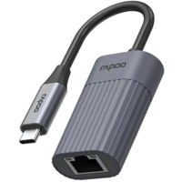 Переходник для IT Rapoo 226495 UCA-1016 USB-C Adapter, USB-C to Gigabit LAN, grey