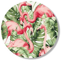 Картина по номерам BrushMe RC00017FC D30 сm (fără cutie) Flamingo în tropice
