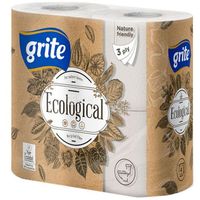 GRITE - Туалетная бумага Ecological 3 слоя 4 рулона 14,85м