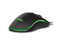 Игровая мышь SVEN RX-G940, оптическая, 600-6000 dpi, 6 кнопок, Soft Touch, RGB, черная, USB