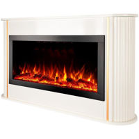Șemineu electric ArtFlame Rondo white & Haven 40, 800x1400x300mm
