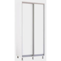 Dulap Mobildor-Lux Aron-P uși glisante din PAL (100x60x210H cm) Alb Brilliant