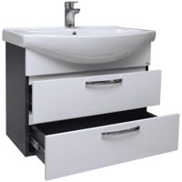 Шкаф под умывальник Mashtab 11642 Agat cu 2 sertare 60cm Alb-Antracit