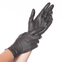 MANUSI NITRIL SAFE LIGHT, marime L, NEGRE, 100buc, HYGOSTAR, FM