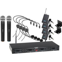 Microfon MCGREY UHF-2V4H Quad Radio Microphone Set 2x Microphone, 4 Headsets and Pocket Transmitter 00048157