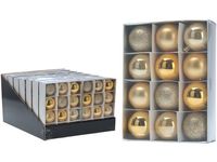 Set globuri 12X50mm aurii in cutie