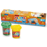Набор для творчества Carioca 52727 Набор для лепки из детского теста Baby Dough, 4 x 150 г/коробка