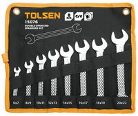 Набор ключей рожковых - 8шт в чехле (6-22мм) Industrial TOLSEN