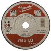 Диск отрезной Milwaukee 4932464717 Disc subtire PRO+ pentru debitare metal SCS41 76x1mm
