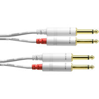 Кабель для AV CORDIAL CFU 6 PP-Snow WH cablu audio (2x6.3mm jack male 2x6.3mm jack male) 12341