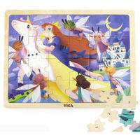 Головоломка Viga 44647 Puzzle din lemn Zburând pe unicorn, 24 elem.