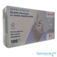 Manusi nesterile vinil DERMA STRETCH fara talc Small Bericah