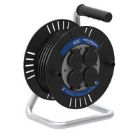 Удлинитель электрический TEB Electrik 310.015.501 cu tambur cu capac, 15m, 4 prize, 3X1.5mm² 9A, protecție la suprasarcină, ІР44