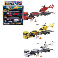 Машина HTI 1377033 Transportator de Helicoptere Teamsterz, 3 culori