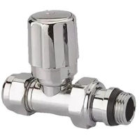 Запорная арматура Radiva 130149 Прямой радиаторный вентиль Tour PEX D. 1/2" Fex16, хром
