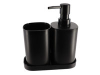 Set pentru baie din plastic Tendance, 3 unitati, negru