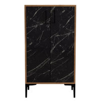 Полка для обуви Trendy Prag, Nuc, Marmura Neagra 60x111x35cm