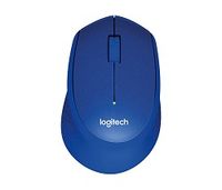 Wireless Mouse Logitech M330 Silent Plus, Optical, 1000 dpi, 3 buttons, Ergonomic, 1xAA, Blue