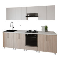 Мебель для кухни Smartex (30111) K3 260сm Alb+Stejar Deschis