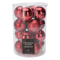 Новогодний декор Promstore 36852 Set globuri pentru brad 16x80mm Rosu, sticlă