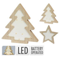 Decor de Crăciun și Anul Nou Promstore 48994 Сувенир деревянный 10LED Елка