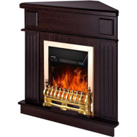 Șemineu electric ArtFlame Marina de colt & Galileo gold, 1000x1000x500 mm, Wenge