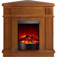 Șemineu electric ArtFlame Marina de colt & Corsica, 1000x1000x500mm, Nuc