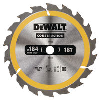 Panza circulara DEWALT 184x16mm 18T DT1938