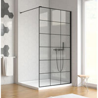Cabină de duș New Trendy black 8mm perete sticla 100x200 D-0197B