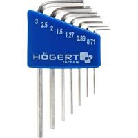 Набор ручных инструментов Hoegert Set de chei hexagonale 0.71-3mm 7buc HT1W800