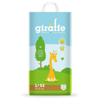 Подгузники  Lovular Giraffe L (8-15 kg) 52 шт