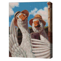 Картина по номерам BrushMe DBS1215FC Mozaic cu diamante 40x50сm (fără cutie) Selfie cu gâște, Lucia Heffernan