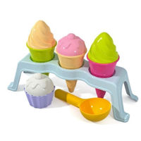 Игрушка для песочницы Androni 3403-0001 Набор д/песка 3 CONI GELATO + CUP CAKE