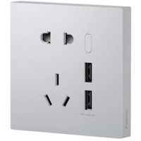 Розетка электрическая Aqara Smart Socket H1 Black 2 USB Five-hole zigbee 3.0, белый (QBCZ15LM)