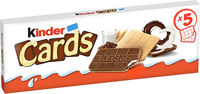 Specialitate cu umplutură de lapte și de cacao Kinder Cards, 128 g