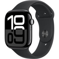 Ceas inteligent Apple Watch Series 10 GPS 46mm Jet Black Aluminium Case with Black Sport Band - S/M MWWP3