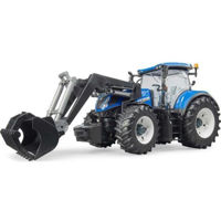 Машина Bruder 3121 Tractor New Holland t7 cu roți detașabile, 42292