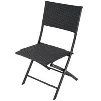 Стул Hydro S Складной стул Panama Rattan, пластик/металл, 57x45x81, черный