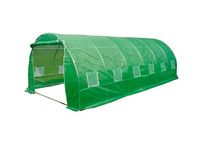 Sera de gradina de tip tunel 6x3x2.5 m, suprafata 18 mp, pelicula armata, 2 usi, verde