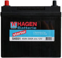 Автомобильный аккумулятор Hagen 54551 Starter