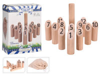 Игрушка Promstore 55147 Joc Kubb-yard, 12 butoaie si bata