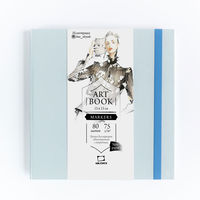 Sketchbook Malevich pentru markeri Fashion, albastru, 75 gm, 15x15, 80 foi