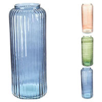 Ваза Holland 20907 стеклянная Stripes H35cm, D14cm, 3 цвета